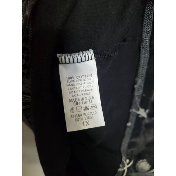 Blue Canyon Chocolat Paris Plus Size Black Y2K Jeweled Graphic Baby Tee Shirt - Picture 6 of 6